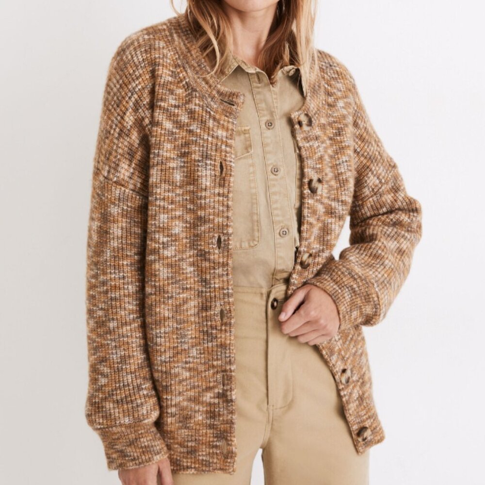 Madewell Space-Dyed Winstead Cardigan Sweater, Button Front - Womens Small